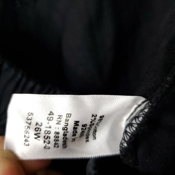 Woman Within Black Straight Leg Pull-on Pants Size 26W - Picture 7 of 8